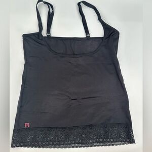 Ruby Ribbon Black Open Bust Tank Shapewear Spanx Size XL